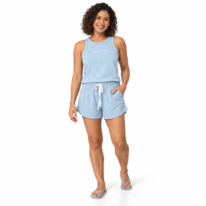 Pijama Curto Feminino Shorts Doll Com Regata 100% Algodão